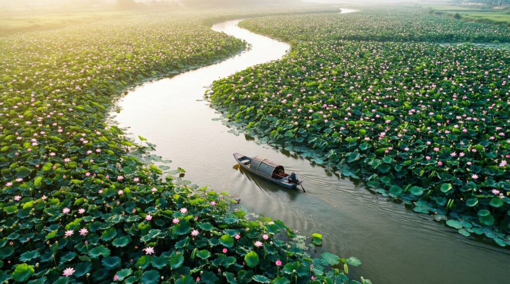 Туризм и маршруты выходного дня: дельта Волги, лотосовые поля, базы отдыха и правила посещения - иллюстрация